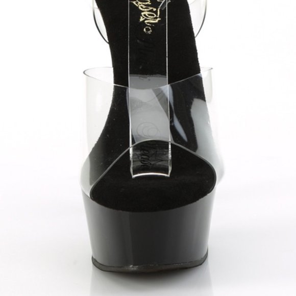 Platform Clear Rhinestone High Heel Shoes - Picture 5 of 5